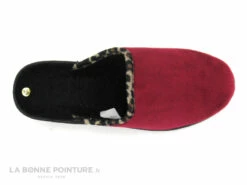 Lollans - Bordeaux - Lisere Leopard - Pantoufle Femme -LA BONNE POINTURE Soldes cd24607c73b9e66c561f35ea11d5d5ef 2525501 149855