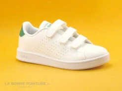 Adidas ADVANTAGE C EF0223 Blanc Vert - Basket Velcro Enfant -LA BONNE POINTURE Soldes cd24607c73b9e66c561f35ea11d5d5ef 2627801 149865