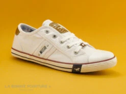Mustang Shoes 1099-302-1 Blanc - Basket Toile -LA BONNE POINTURE Soldes cd24607c73b9e66c561f35ea11d5d5ef 9516101 157386