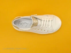 Bopy SAVA Blanc - Or Metal - Basket Mode Fille -LA BONNE POINTURE Soldes cd24607c73b9e66c561f35ea11d5d5ef img 0012.jpg 146658