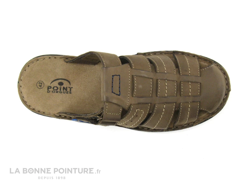 Point D Orgues TEJOSCAR - Sabot Homme Reglable Cuir Marron 6 Point D Orgues TEJOSCAR - Sabot Homme Reglable Cuir Marron – Image 4