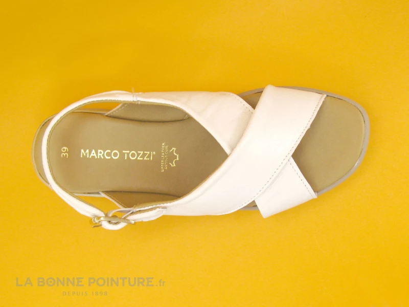 Marco Tozzi Premio 2-28354-28 White - Sandale Blanche Compensee 7 Marco Tozzi Premio 2-28354-28 White - Sandale Blanche Compensee – Image 5