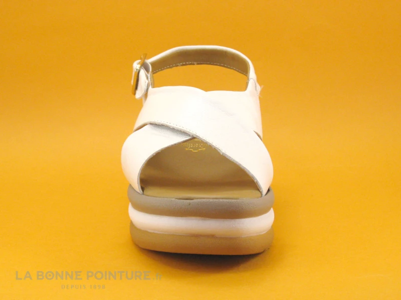 Marco Tozzi Premio 2-28354-28 White - Sandale Blanche Compensee 4 Marco Tozzi Premio 2-28354-28 White - Sandale Blanche Compensee – Image 2