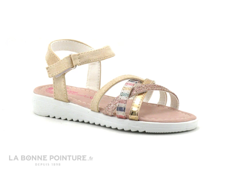 Wipop YOLE Rose - Paillettes Et Rose Gold - Nu-pieds Fille 3 Wipop YOLE Rose - Paillettes Et Rose Gold - Nu-pieds Fille