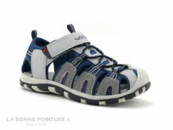 Wipop LIRADO Gris Clair - Bleu - Sandale Sport Enfant