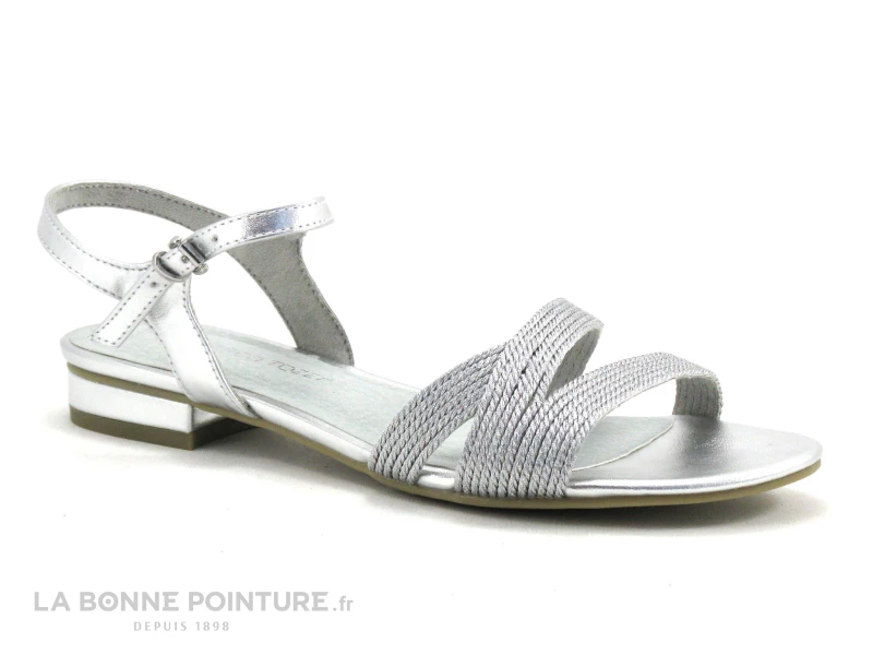 Marco Tozzi-28-185-28 Silver - Sandale Plate Femme Argent 3 Marco Tozzi-28-185-28 Silver - Sandale Plate Femme Argent