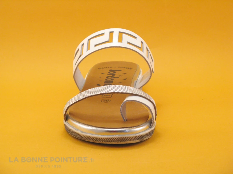 Jordana 3466 Blanc - Tong Femme Avec Passe Orteil 4 Jordana 3466 Blanc - Tong Femme Avec Passe Orteil – Image 2