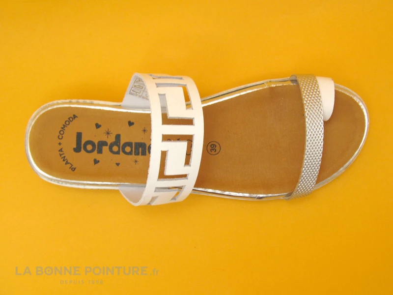 Jordana 3466 Blanc - Tong Femme Avec Passe Orteil 7 Jordana 3466 Blanc - Tong Femme Avec Passe Orteil – Image 5