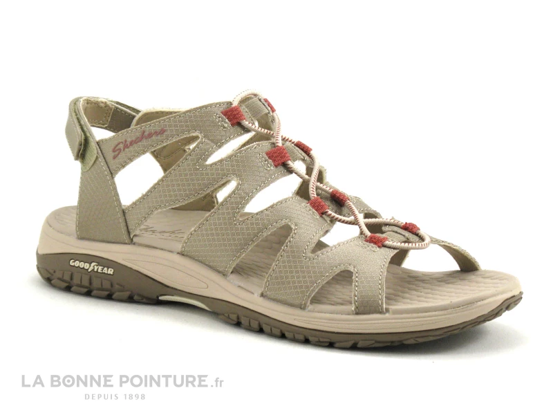 Skechers Lomell Everchanging 163142 - Beige - Sandale Confortable Femme 3 Skechers Lomell Everchanging 163142 - Beige - Sandale Confortable Femme