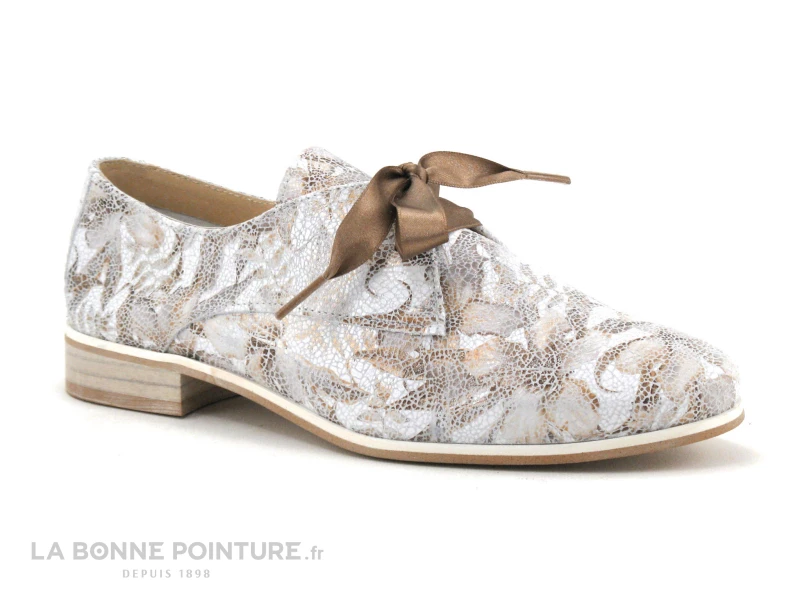 Folies Romero Blanc Beige - Lacet Ruban - Derbi Femme 7 Folies Romero Blanc Beige - Lacet Ruban - Derbi Femme – Image 5
