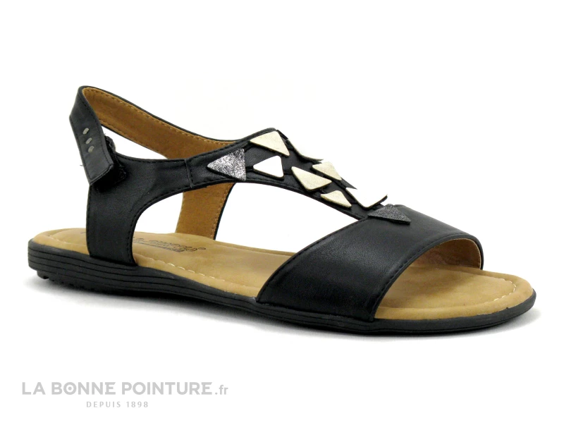 Sun Shadow 281100 Noir - Triangles Dessus - Sandale Femme 3 Sun Shadow 281100 Noir - Triangles Dessus - Sandale Femme