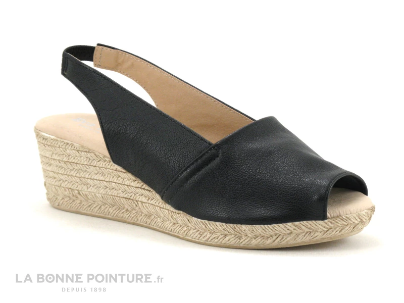 Eva Frutos 300 Diana Noir - Nu-pieds Talon Compense 3 Eva Frutos 300 Diana Noir - Nu-pieds Talon Compense