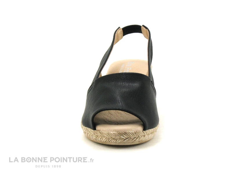 Eva Frutos 300 Diana Noir - Nu-pieds Talon Compense 4 Eva Frutos 300 Diana Noir - Nu-pieds Talon Compense – Image 2