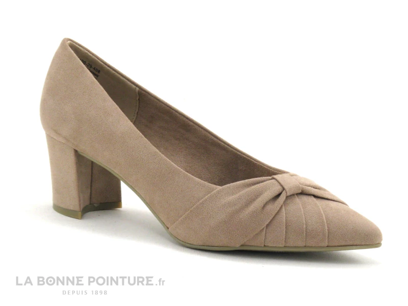 Marco Tozzi 2-22400-29 Nude - Escarpin Rose - Talon Incurve 3 Marco Tozzi 2-22400-29 Nude - Escarpin Rose - Talon Incurve