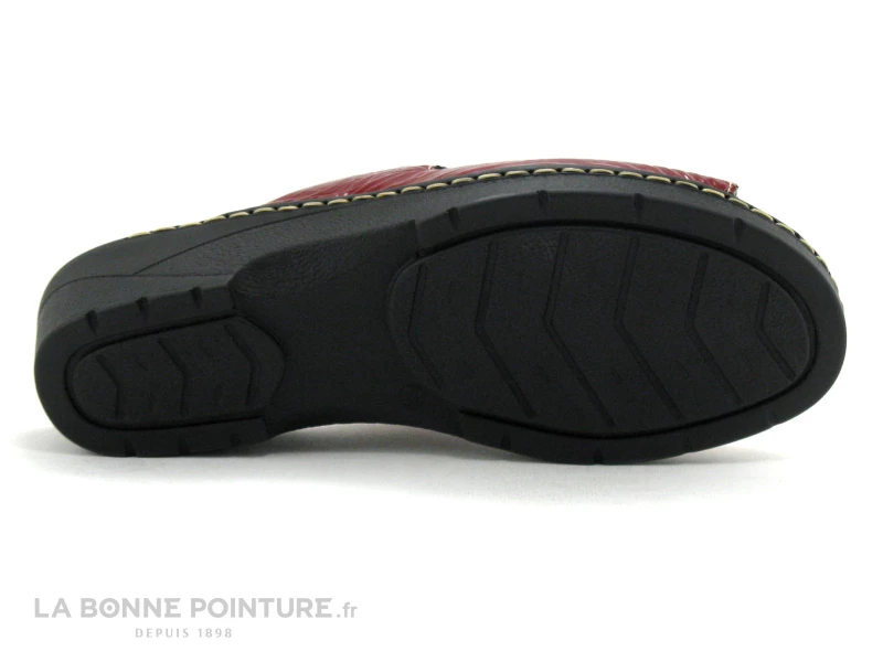 Pedi Girl DOMI - Rouge Verni - Mule Compensee Femme 9 Pedi Girl DOMI - Rouge Verni - Mule Compensee Femme – Image 7