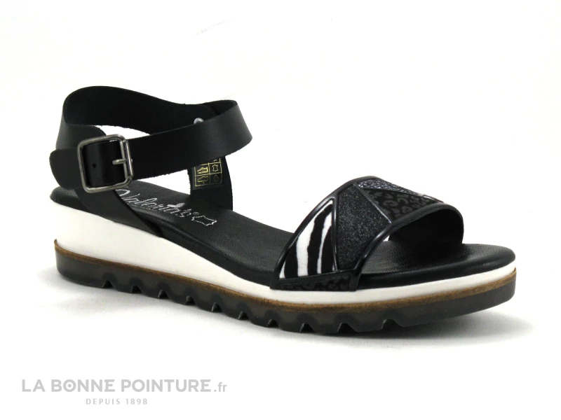 Valerias 6135 Noir - Bride Triangles - Sandale Femme 3 Valerias 6135 Noir - Bride Triangles - Sandale Femme