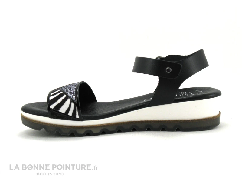 Valerias 6135 Noir - Bride Triangles - Sandale Femme 5 Valerias 6135 Noir - Bride Triangles - Sandale Femme – Image 3