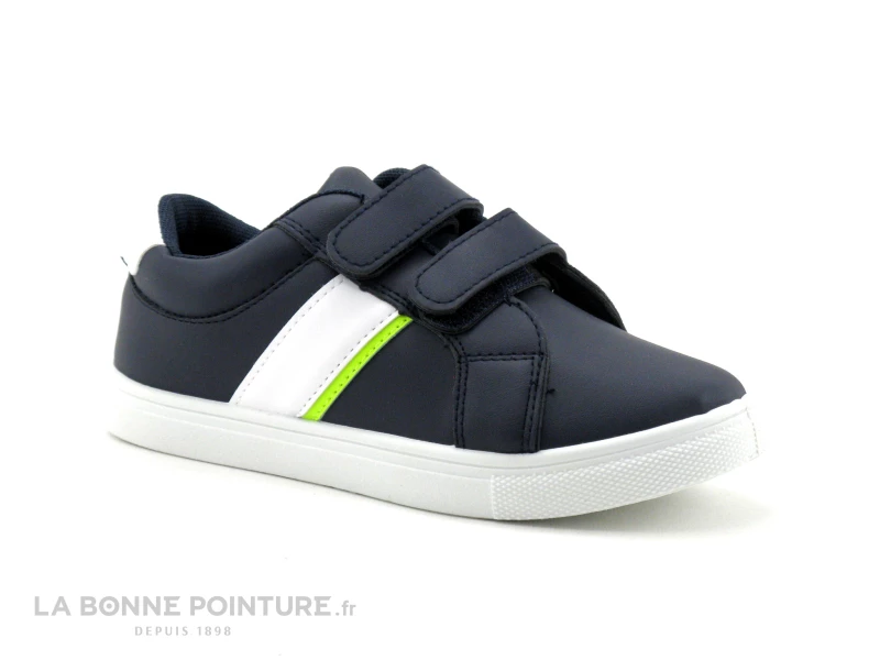 Happy Bee B147150 Bleu Marine - Blanc - Basket 2 Velcros Enfant 3 Happy Bee B147150 Bleu Marine - Blanc - Basket 2 Velcros Enfant