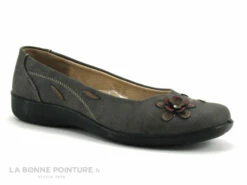 Sweet R CAMOMI Taupe - Ballerine Marron Avec Fleurs