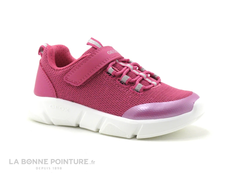 Geox ARIL J16DLB Fuchsia - Basket Fille Rose Avec Elastique Et Velcro 7 Geox ARIL J16DLB Fuchsia - Basket Fille Rose Avec Elastique Et Velcro – Image 5
