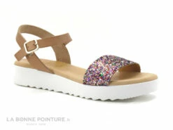 Kaola 3481 Glitter Multicolore - Marron - Sandale Femme