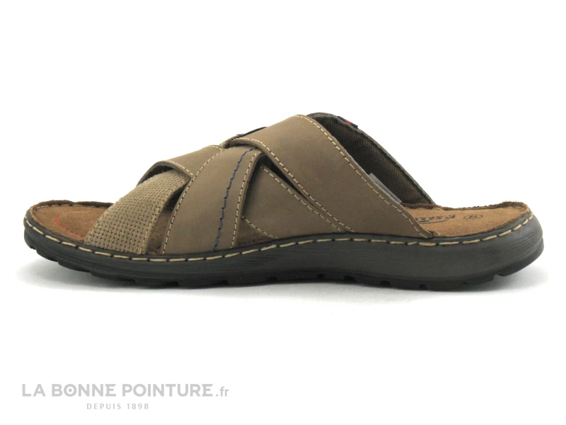 Point D Orgues EVION 17 Marron - Mule Homme - Brides Croisees 5 Point D Orgues EVION 17 Marron - Mule Homme - Brides Croisees – Image 3