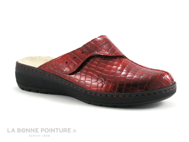 Semelflex Sabot Venise 2 Rouge Verni Croco 3 Semelflex Sabot Venise 2 Rouge Verni Croco