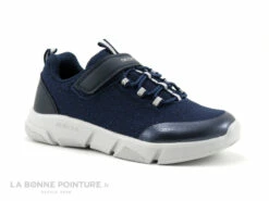 Geox ARIL J16DLB Navy - Sneakers Fille - Elastique Et Velcro