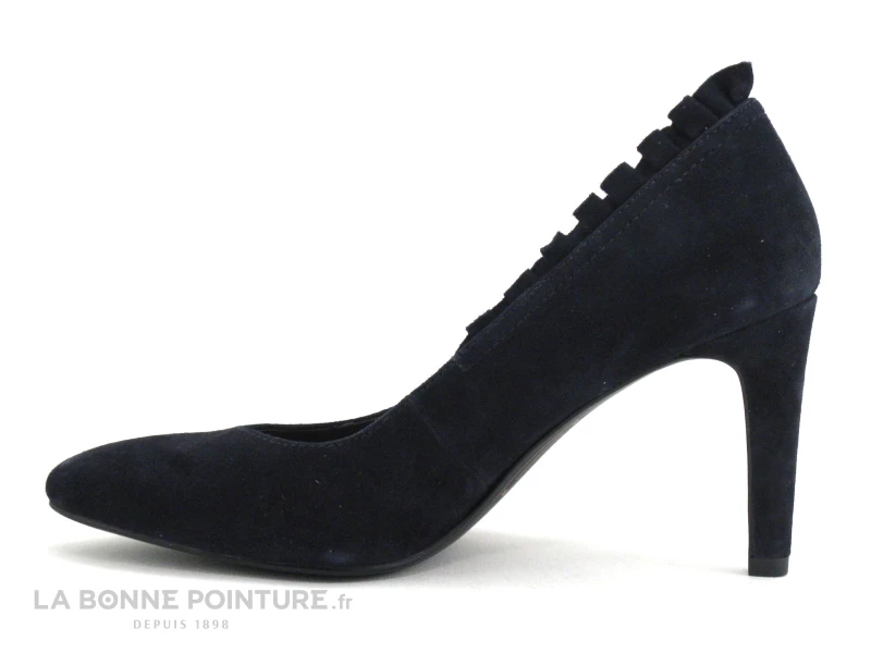 Tamaris 1-22451-22 Navy Suede - Fronces - Escarpin Bleu Marine 5 Tamaris 1-22451-22 Navy Suede - Fronces - Escarpin Bleu Marine – Image 3