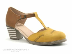 Alce Shoes 9840 - Jaune Marron - Escarpin Bride Salome