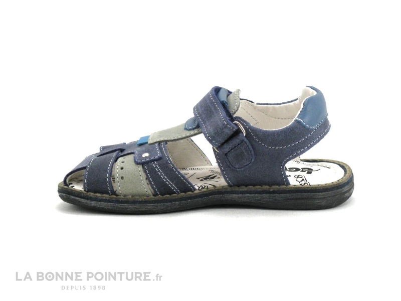 Bopy ELVIS - Bleu Marine - Gris - Sandale Velcro GARCON 5 Bopy ELVIS - Bleu Marine - Gris - Sandale Velcro GARCON – Image 3
