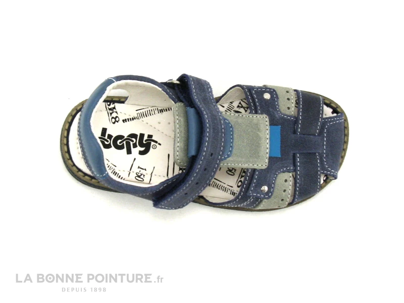 Bopy ELVIS - Bleu Marine - Gris - Sandale Velcro GARCON 8 Bopy ELVIS - Bleu Marine - Gris - Sandale Velcro GARCON – Image 6