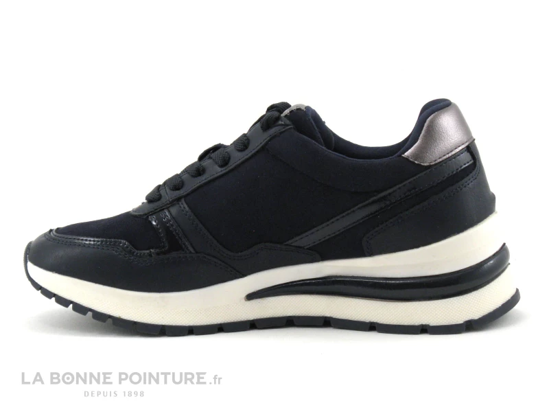 Tamaris 1-23709-27 Navy - Sneakers Bleu Marine -Semelle Compensee 5 Tamaris 1-23709-27 Navy - Sneakers Bleu Marine -Semelle Compensee – Image 3