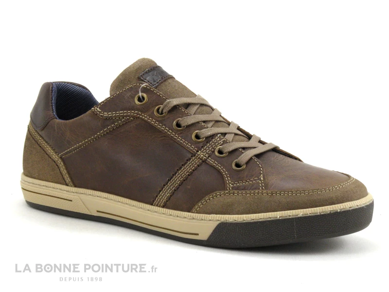 Morans SAPHOR Taupe - Basket Basse Homme Cuir Marron Clair 3 Morans SAPHOR Taupe - Basket Basse Homme Cuir Marron Clair