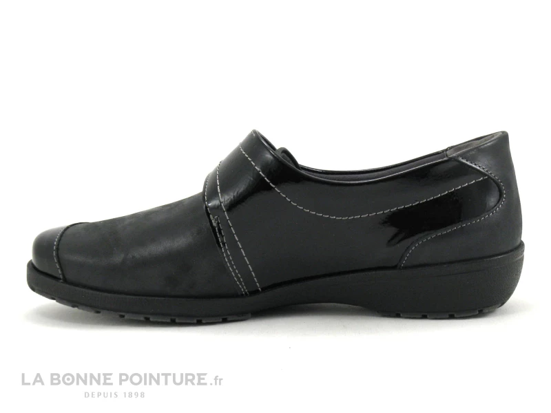 Suave LONDON 8010T - Noir - Noir Verni - Chaussure Femme Avec Velcro 5 Suave LONDON 8010T - Noir - Noir Verni - Chaussure Femme Avec Velcro – Image 3
