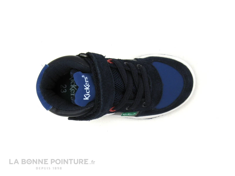 Kickers BILBON BB MID - Marine Bleu Blanc - Basket Montante GARCON 8 Kickers BILBON BB MID - Marine Bleu Blanc - Basket Montante GARCON – Image 6