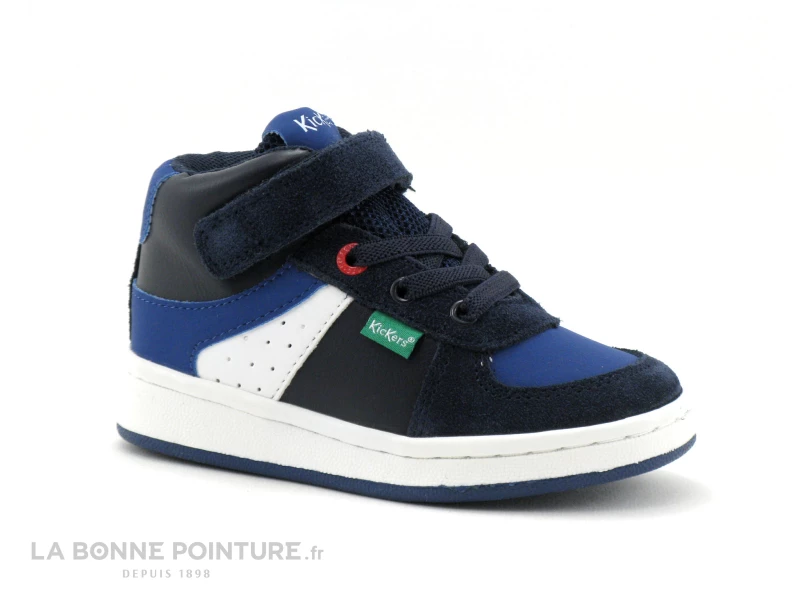 Kickers BILBON BB MID - Marine Bleu Blanc - Basket Montante GARCON 7 Kickers BILBON BB MID - Marine Bleu Blanc - Basket Montante GARCON – Image 5