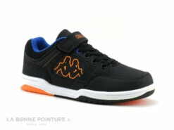 Kappa KASH Low Black Orange - Basket Montant GARCON