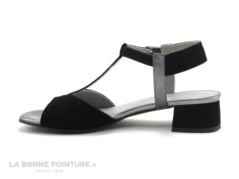 Brenda Zaro F2702 Suede Noir - Bride Salome - Sandale Talon 5 Brenda Zaro F2702 Suede Noir - Bride Salome - Sandale Talon – Image 3