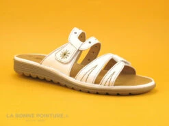 Morans FEUGES Blanc - Mule Femme Brides Reglables