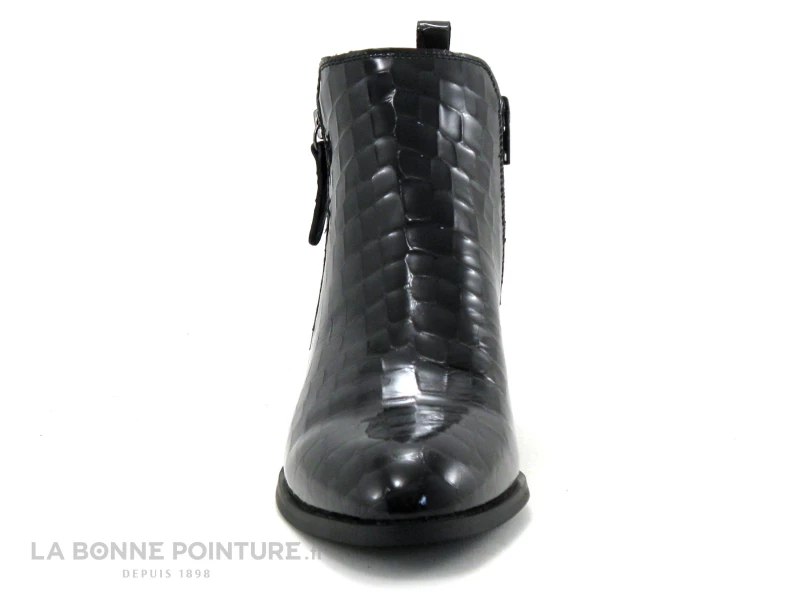 MamZelle TILIA Croco Verni Noir - Boots Mode Femme 4 MamZelle TILIA Croco Verni Noir - Boots Mode Femme – Image 2