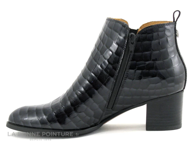MamZelle TILIA Croco Verni Noir - Boots Mode Femme 5 MamZelle TILIA Croco Verni Noir - Boots Mode Femme – Image 3