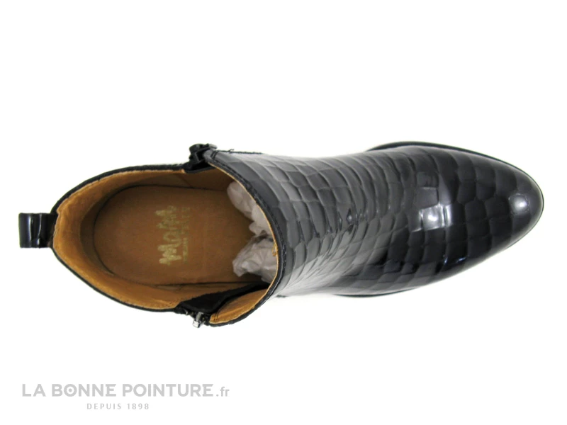 MamZelle TILIA Croco Verni Noir - Boots Mode Femme 8 MamZelle TILIA Croco Verni Noir - Boots Mode Femme – Image 6