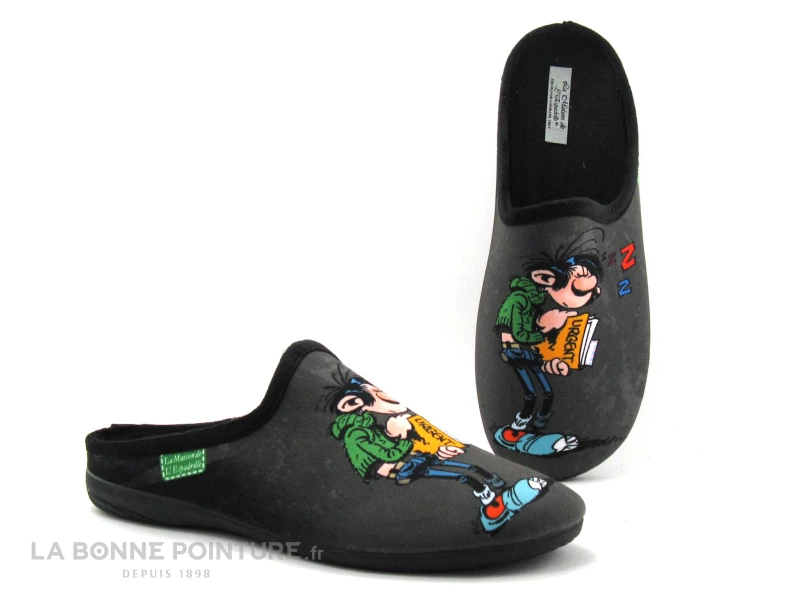 Maison Espadrille G510 Gris Noir - Pantoufle Gaston Lagaffe 3 Maison Espadrille G510 Gris Noir - Pantoufle Gaston Lagaffe