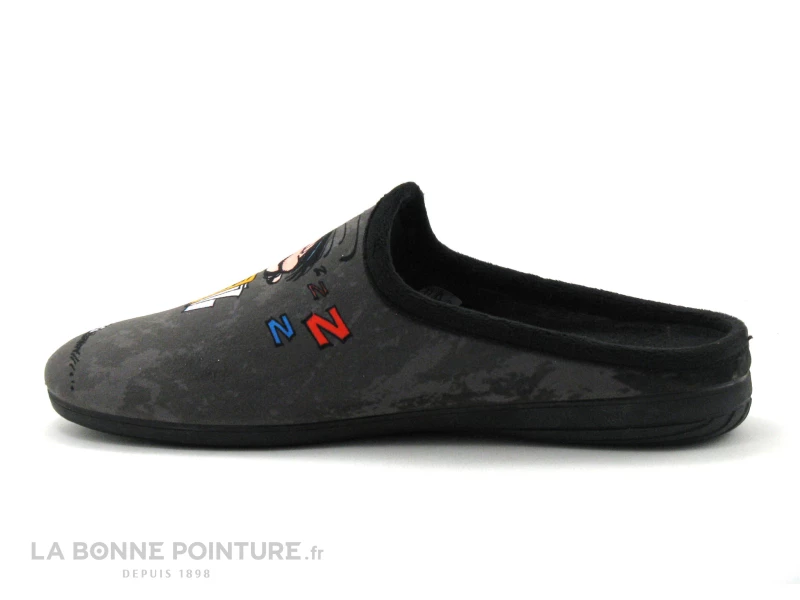 Maison Espadrille G510 Gris Noir - Pantoufle Gaston Lagaffe 4 Maison Espadrille G510 Gris Noir - Pantoufle Gaston Lagaffe – Image 2