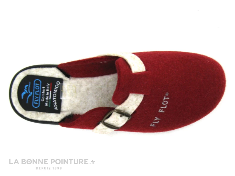 Fly Flot FOUFOU Bordeaux - Ecru - Pantoufle Mule Reglable Femme 6 Fly Flot FOUFOU Bordeaux - Ecru - Pantoufle Mule Reglable Femme – Image 4