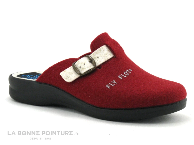 Fly Flot FOUFOU Bordeaux - Ecru - Pantoufle Mule Reglable Femme 3 Fly Flot FOUFOU Bordeaux - Ecru - Pantoufle Mule Reglable Femme