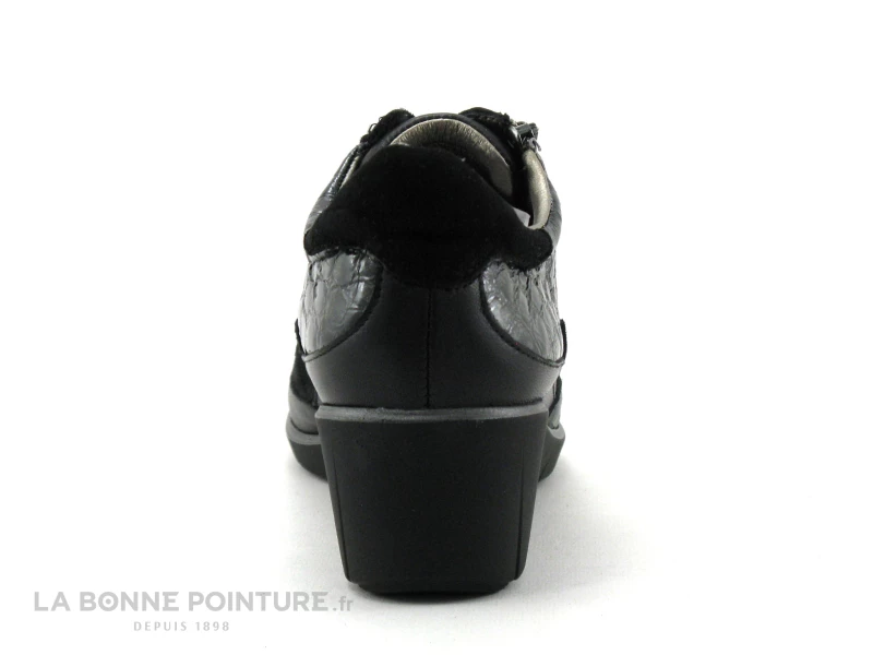 Pedi Girl GIFAR Anthracite Croco - Chaussure Compensee Avec Zip 6 Pedi Girl GIFAR Anthracite Croco - Chaussure Compensee Avec Zip – Image 4