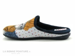 Ouf TINKA Marine - Jaune Ocre - Chat Gris - Pantoufle Mule Femme -LA BONNE POINTURE Soldes cd24607c73b9e66c561f35ea11d5d5ef img 2384.jpg 174568