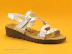 Jordana 3337 Blanc Argent - 2 Velcros - Sandale Femme -LA BONNE POINTURE Soldes cd24607c73b9e66c561f35ea11d5d5ef img 2410.jpg 149344